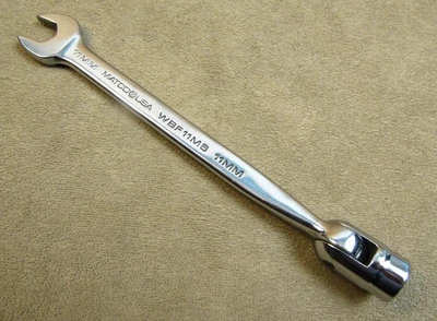 TIGHT! MATCO WBF11M6 11MM METRIC SALTUS FLEX SOCKET HEAD OPEN END 6 POINT WRENCH - Image 1 of 4