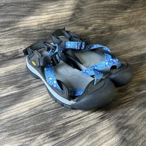 Keen Sandals Womens 8.5 Zerraport Trail Hiking Closed Toe Water Shoe Blue Floral - Picture 1 of 8