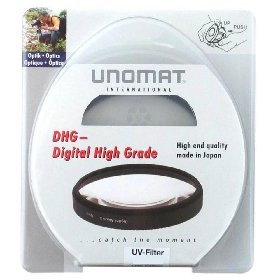 Unomat UV-Filter 52mm UV Speerfilter Digital für DSLR DSLM Systemkamera Objektiv