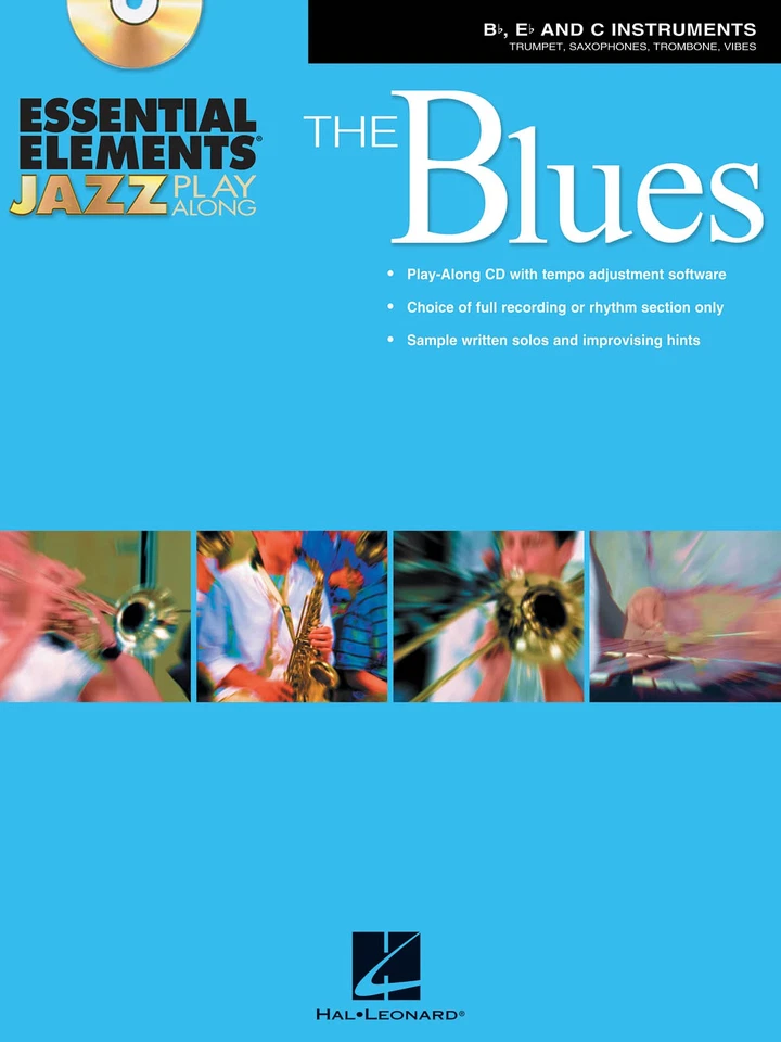Essential Elements Jazz Play-Along Blues Bb Eb C Sheet Music Solos Book CD - Image 1 of 1