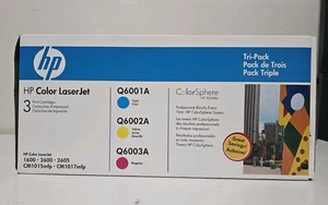 Zestaw wkładów HP Color LaserJet 3 szt. Q6001A, Q6002A, Q6003A TRI-PACK - Zdjęcie 1 z 4