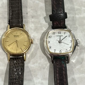 Lot Of 2 Vtg Ladies’ Watches - One Citizen & One Seiko - Picture 1 of 8