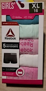 REEBOK GIRLS SEAMLESS BOYSHORTS SIZE XL / 16 5-PACK - Picture 1 of 2