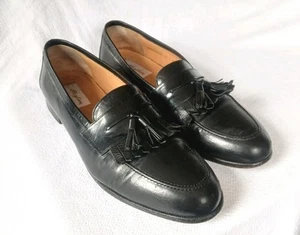 Mezlan "Santander" Men's 13 Kiltie Tassel Black Leather Loafers Dress Shoes - Picture 1 of 14