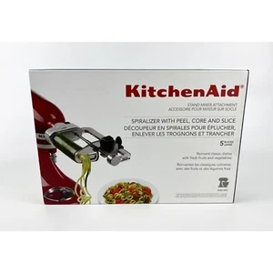 Espiralizador de 5 hojas KitchenAid con peeling, núcleo y accesorio de rebanada KSM1APC - Imagen 1 de 9