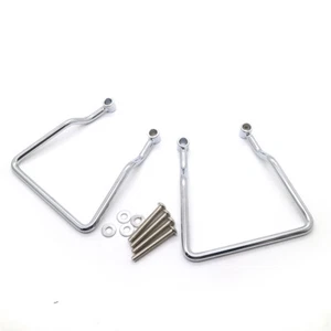 Soporte de montaje de barra de soporte para bolsa de sillín cromada de 9,5 cm para Honda Shadow VLX 600 90-96 - Imagen 1 de 8
