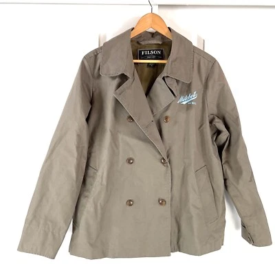 Filson Coat Double Breasted Hunting Olive Green Jacket Women's XL Made in USA - Image 1 of 4