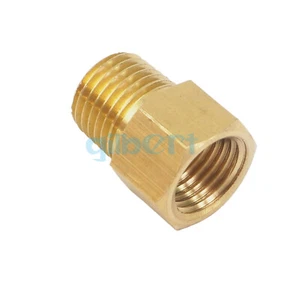 1/4" NPT Male x 1/4" BSPP Female Brass Pipe Fitting Connector For Pressure Gauge - Picture 1 of 5