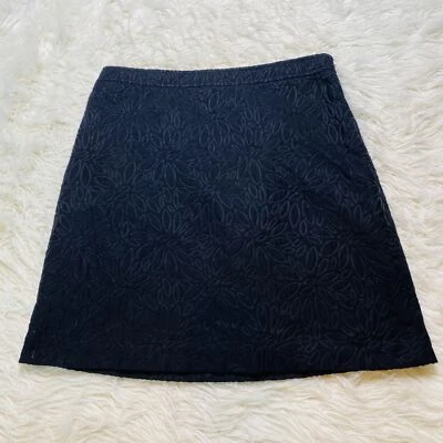 Worth Skirt Womens 10 Aline Mini Black Career Embossed Side Zip Lined - Image 1 of 4