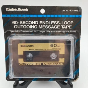 Radio Shack 60 Second Endless Loop Outgoing Message Casette Tape 43-406A - Picture 1 of 6
