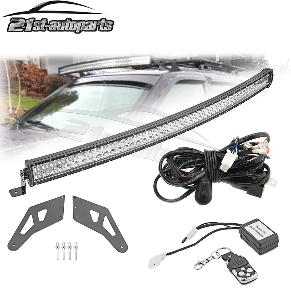 Para Jeep Grand Cherokee 1999-2010 52" Barra de Luz LED Superior Curvada Montajes Control Foto 1 de 1