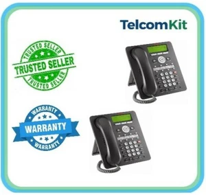 2x Avaya 1608 IP Desk/ Office Telephone *NEW CORDS, FREE DELIVERY* - Picture 1 of 2