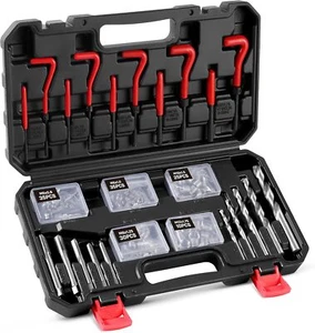 Helicoil Thread Repair Kit 156-Piece Metric Heli Coil Repair Kit with HSS Drill  - Picture 1 of 3