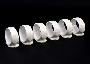 9959237 Porcelain Napkin Rings 6 Piece White Ens/Ernstbohne 6x2, 5x5cm - Picture 1 of 2