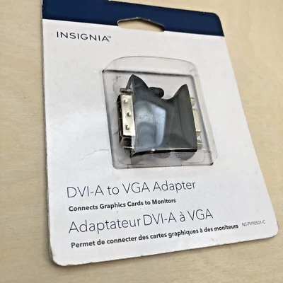 Insignia DVI-A DVI-I to VGA Adapter - Connect Graphics Cards to Monitors - Image 1 of 4