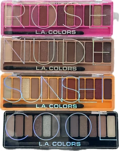 L.A. Colors 12 Color Vibe Eyeshadow Palette ~ Choose: SUNSET, NUDE, ROSE, COOL - Picture 1 of 17