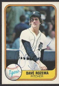 Fleer #464 1981 autografiado por Dave Rozema - Tigres de Detroit - Imagen 1 de 2