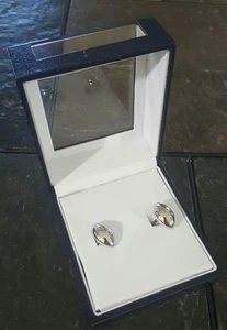 Football Cufflinks Silver Tone Sport Dress Shirt Croft Barrow Dressy Cuff Links - Picture 1 of 3