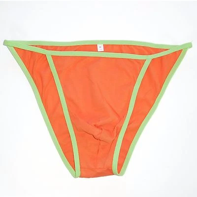 K342C K342 Hombres Sexy Tanga Tanga Bikini Bolsa Contorneada Algodón Fino Jersey Color Foto 1 de 4