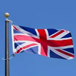 Union Jack Flag Brass Eyelets Double Stitched Great Britain UK Sport 5x3FT Fast - Picture 1 of 2