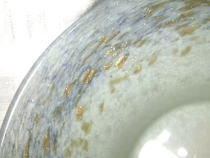 MID CENTURY VASART GLASS BOWL BLUE & AVENTURINE - Imagen 1 de 6
