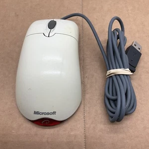 Microsoft Wheel Mouse Optical USB X08-70400 1.1A White PS/2 Compatible TESTED - Picture 1 of 8