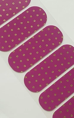 Jamberry ICY PEONY POLKA, 1/2 hoja Foto 1 de 3