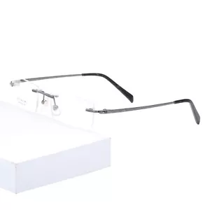 Hombre Ultraligero Titanio puro sin montura Gafas Marcos Gafas ópticas RX Capaz - Imagen 1 de 15