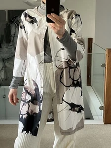 Backstage Cotton Jacket Shirt White Mix Abstract Print Art To Wear Size S - Picture 1 of 24