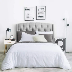 White Duvet Cover King 100% Cotton Hotel Collection White Duvet Cover 3 Pieces S - Picture 1 of 6
