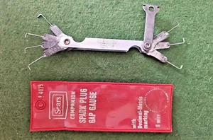 Vintage USA Made Sears Companion 9-4075 Spark Plug Gap Gage with Original Case - Picture 1 of 8