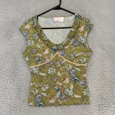 Top Xhilaration Y2K para mujer mediano Babydoll Woodland Fairy encaje volante verde Foto 1 de 4