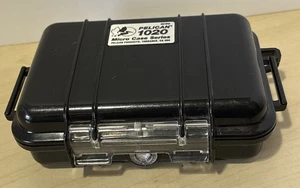 Pelican 1020 wasserdichter Hartschalen-Mikrokoffer mit Gummieinlage - schwarz hergestellt in den USA - Bild 1 von 11