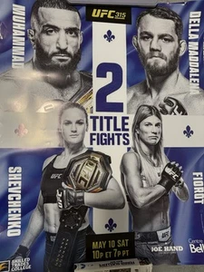 UFC 315 TV Poster - Bild 1 von 1