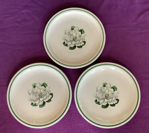 3/ Three 8 1/4” Plates SYRACUSE CHINA MAGNOLIA Flower Design Restaurant Ware 95F - Afbeelding 1 van 12