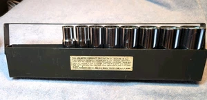 Vintage Craftsman  1/2" Drive  Deep 12pt Socket Set w/Holder Tray (8 sockets) - Picture 1 of 23