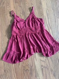Torrid Babydoll garza inserto pizzo senza maniche cami nero taglia 1 romantico boho - Foto 1 di 9