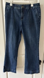 Lands End Women's Size 12 Boot Cut Blue Denim Jeans Medium Wash - Picture 1 of 10