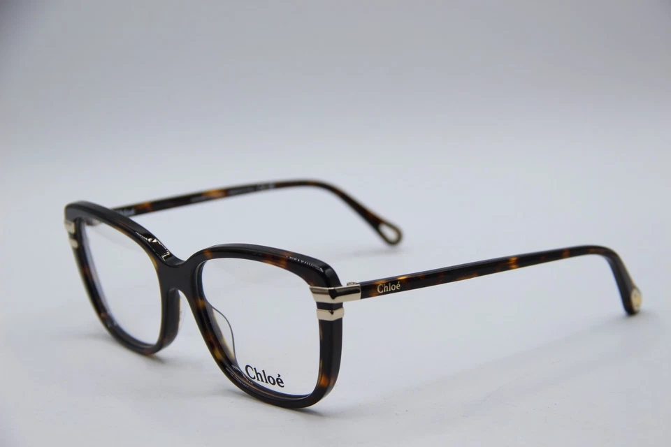 NUEVOS ANTEOJOS CHLOE CH0119O 002 HAVANA MONTURAS AUTÉNTICAS PLATEADAS 54-17 Foto 1 de 4