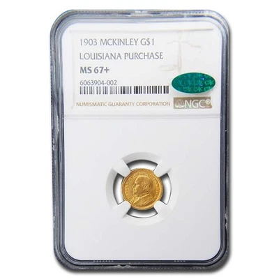 1903 Gold $1.00 Louisiana Purchase McKinley MS-67+ NGC CAC - Image 1 of 3