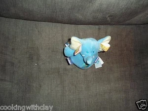 PLUSH DOLL FIGURE TAGGIES COLLECTIBLE BABY DEVELOPMENTAL ELEPHANT RATTLE - Picture 1 of 5