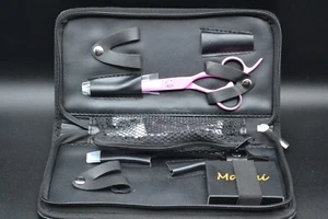Matsui Silver 6 inch Handmade Neon Pink Hairdressing Scissors NEW 6" with extras - Picture 1 of 4