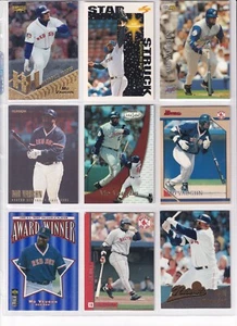 Lote de 9 tarjetas de béisbol Mo Vaughn Boston Red Sox Anaheim Angels - Imagen 1 de 2