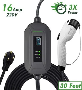Cargador BMW i3 i5 i8 x3 x5 nivel 2 EV 240 V 16 amperios cable cargador 30 pies 14-50P - Imagen 1 de 12