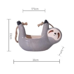 New Sloth Hanging Planter Hanging Flowerpot Succulent Pots Animal Plant JY - Picture 1 of 5