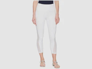$78 Lysse Women's White Cropped Stretch High Rise Leggings Pants Size Small - Picture 1 of 4