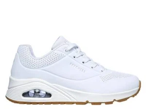 Skechers UNO Damen Weiß Sneaker Sportschuhe Air-Cooled Memory Foam 73690-WHT - Bild 1 von 5