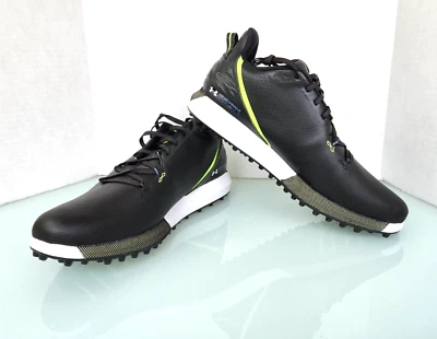 Zapatos de golf Under Armor para hombre UA HOVR Drive sin clavos de cuero negro nuevos talla 12 Foto 1 de 4