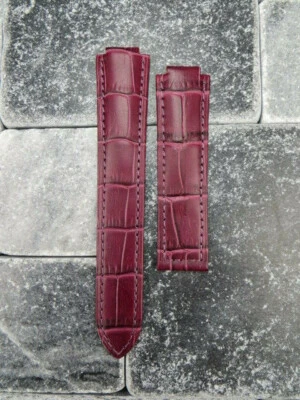 14mm Leather Strap Purple Watch Band CARTIER Ballon Bleu Single Fold Small - Image 1 of 4