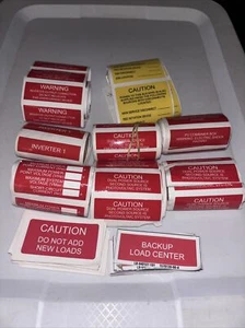 Huge Lot RED Warning Photovoltaic Power Source And More Labels Over 300 NEW - Picture 1 of 11